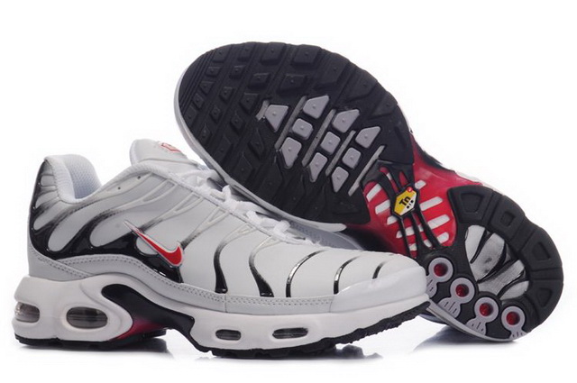 Mens Nike Air Max TN White Black Red Shoes
